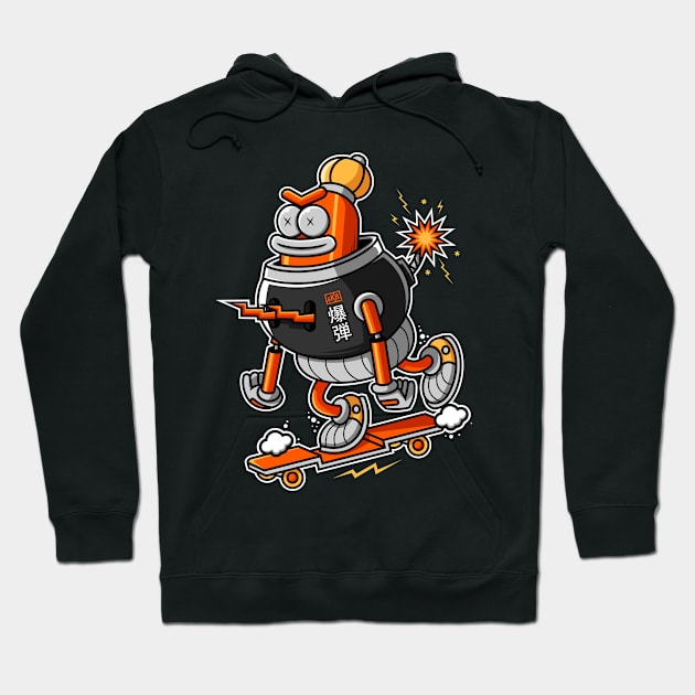 Skateboard Bomb Hoodie by karyatansu